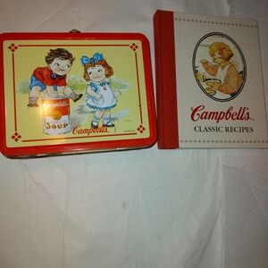Campbell Soup Kids Metal Lunchbox and cookbook